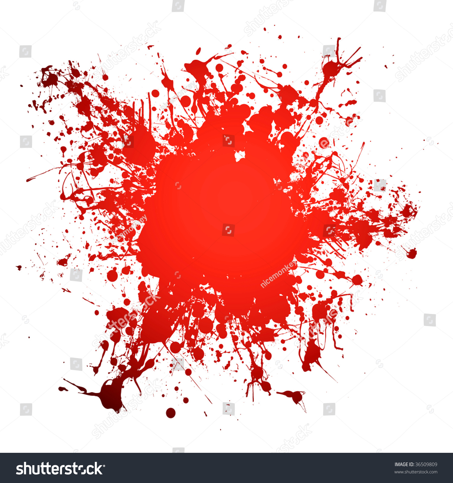 Red Blood Ink Splat With Room To Add Your Own Copy Stock Photo 36509809 ...