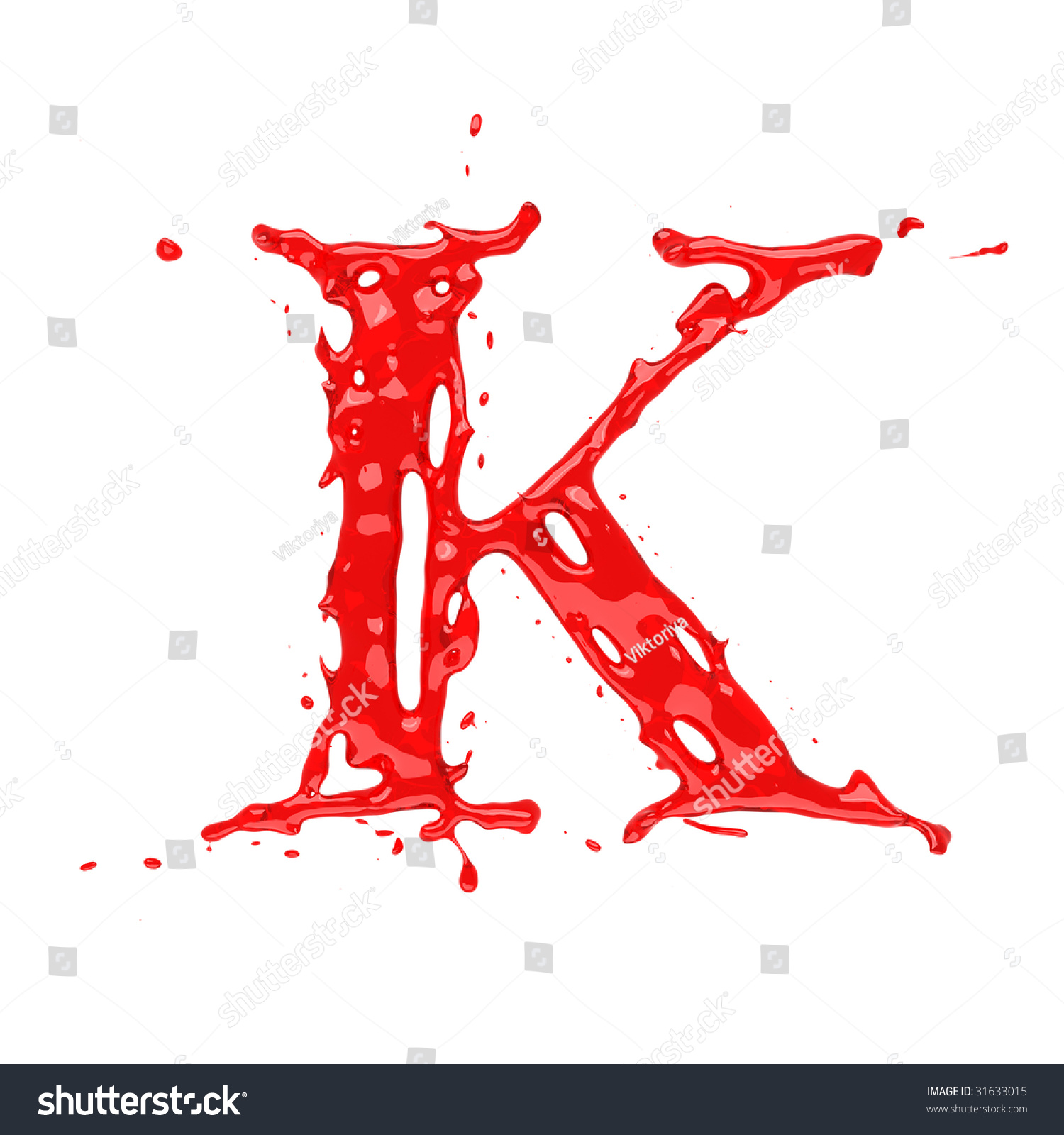 Red Blood Liquid Alphabet Letter K Stock Illustration 31633015 ...