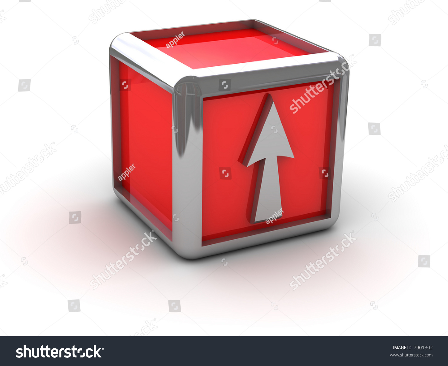 Red Box With Arrow (Image Can Be Used For Printing Or Web) Stock Photo ...