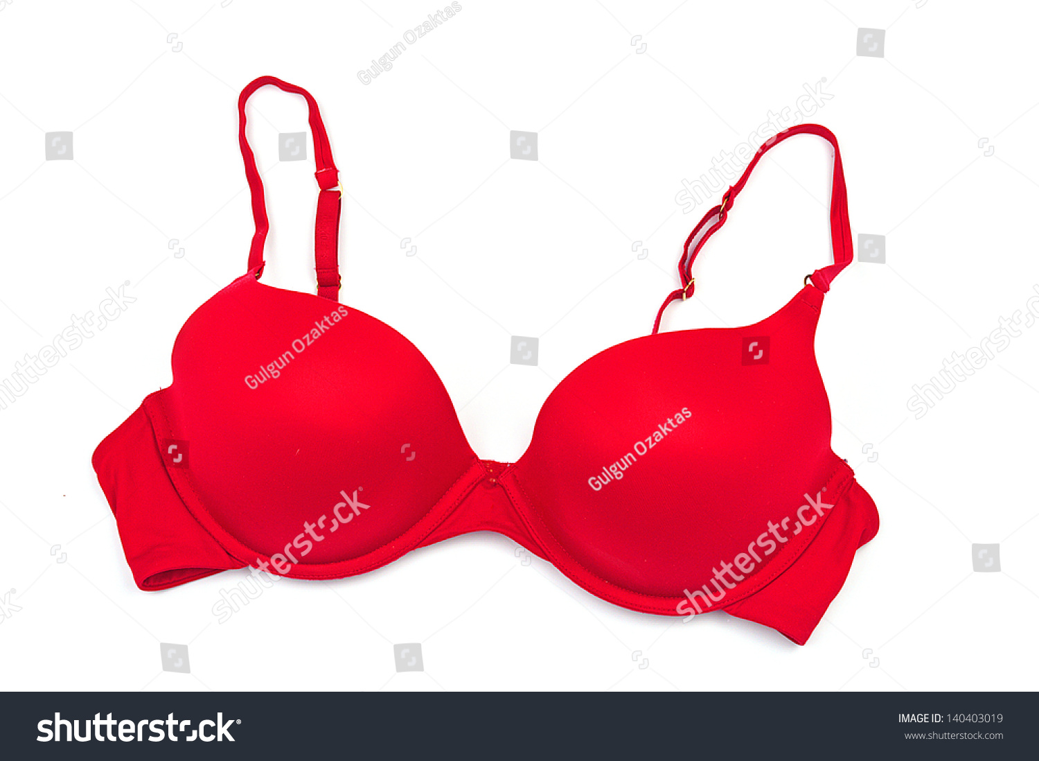 Red Bra On White Background Stock Photo 140403019 : Shutterstock