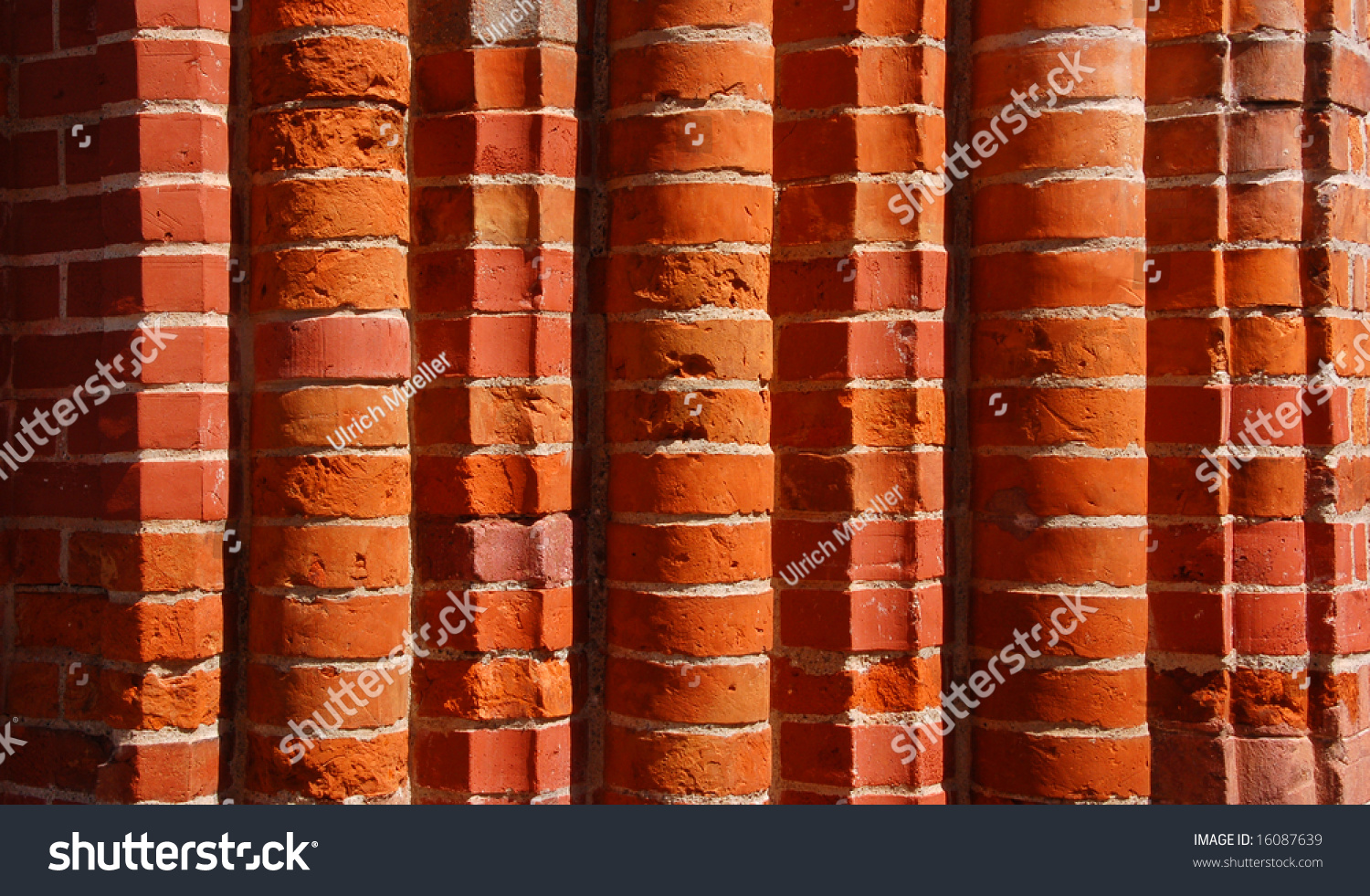 Red Brickstone Wall Columns Stock Photo 16087639 | Shutterstock