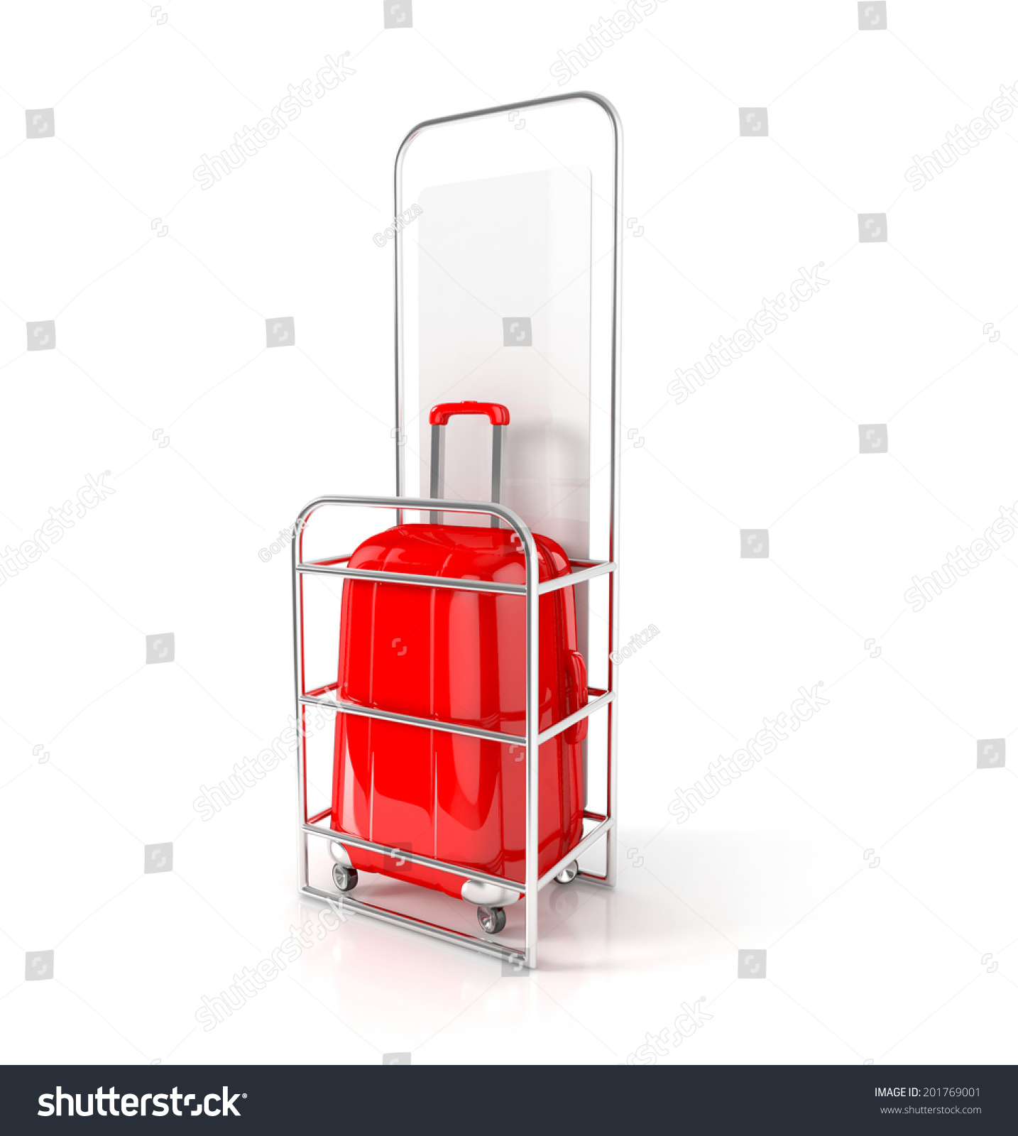 Red Cabin Baggage Allowed Dimensions 3d Stock Illustration 201769001