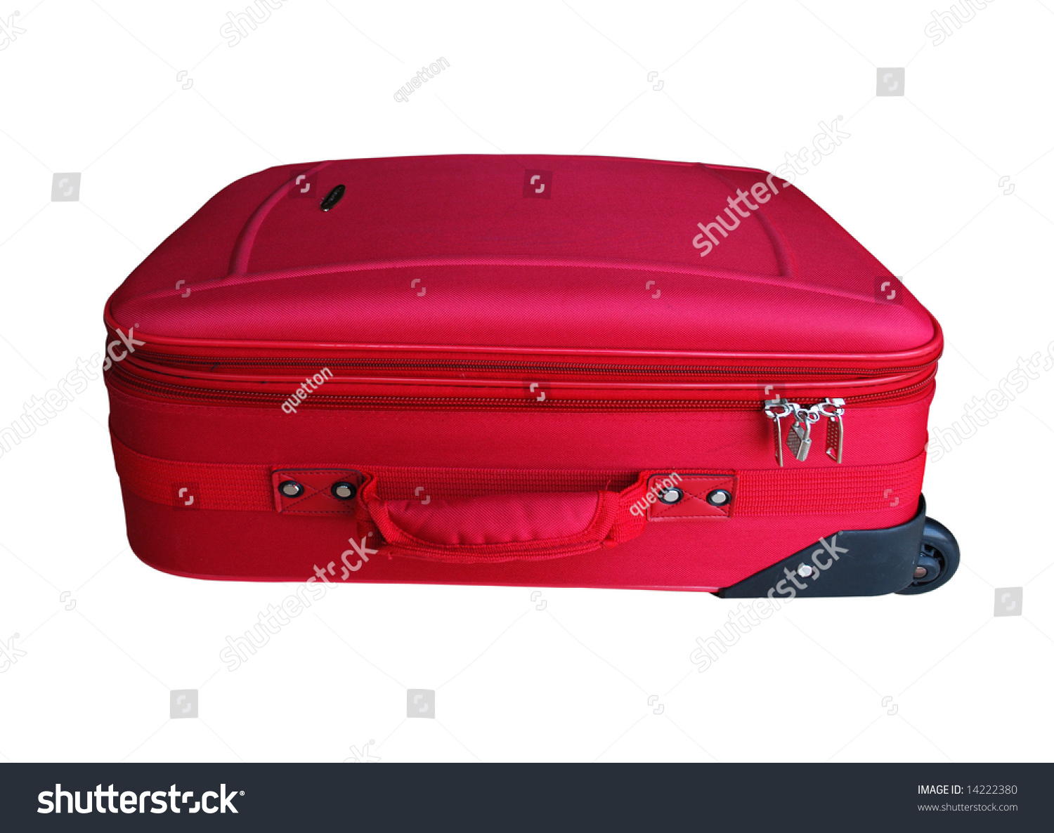 red carry on bag