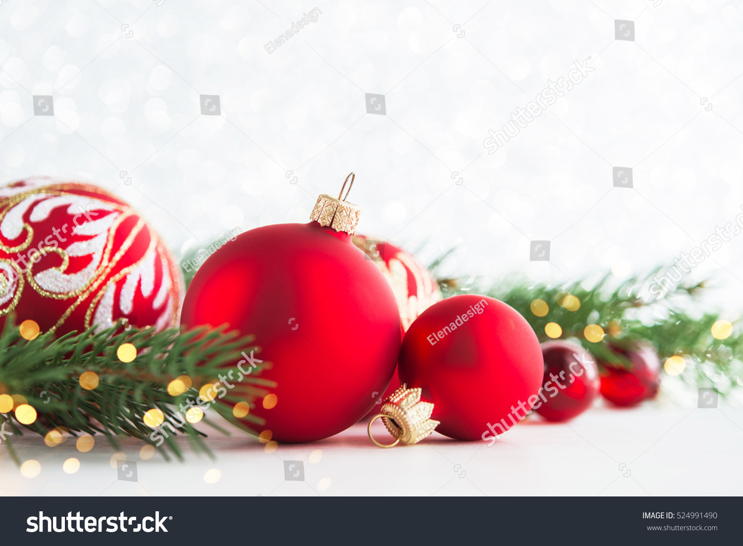 Christmas House" Merry Christmas" Decor Red Glitter