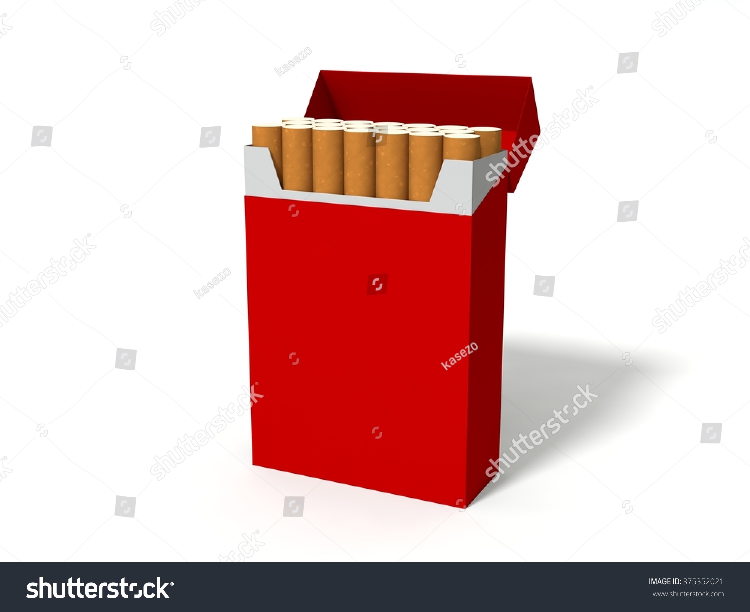 Red Cigarette Box Package Isolated On Stock Illustration 375352021   Stock Photo Red Cigarette Box Package Isolated On White 375352021 