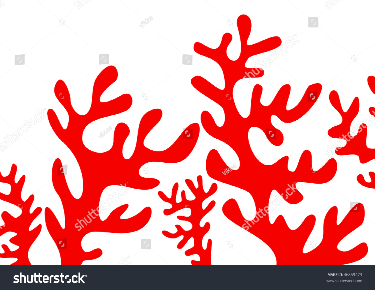 Red Corals On The White Background Stock Photo 46859473 : Shutterstock