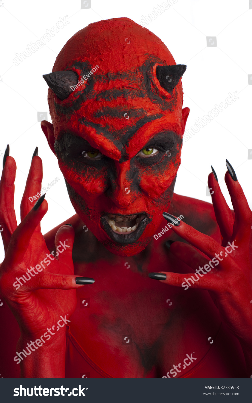 Red Devil On White Background. Stock Photo 82785958 : Shutterstock