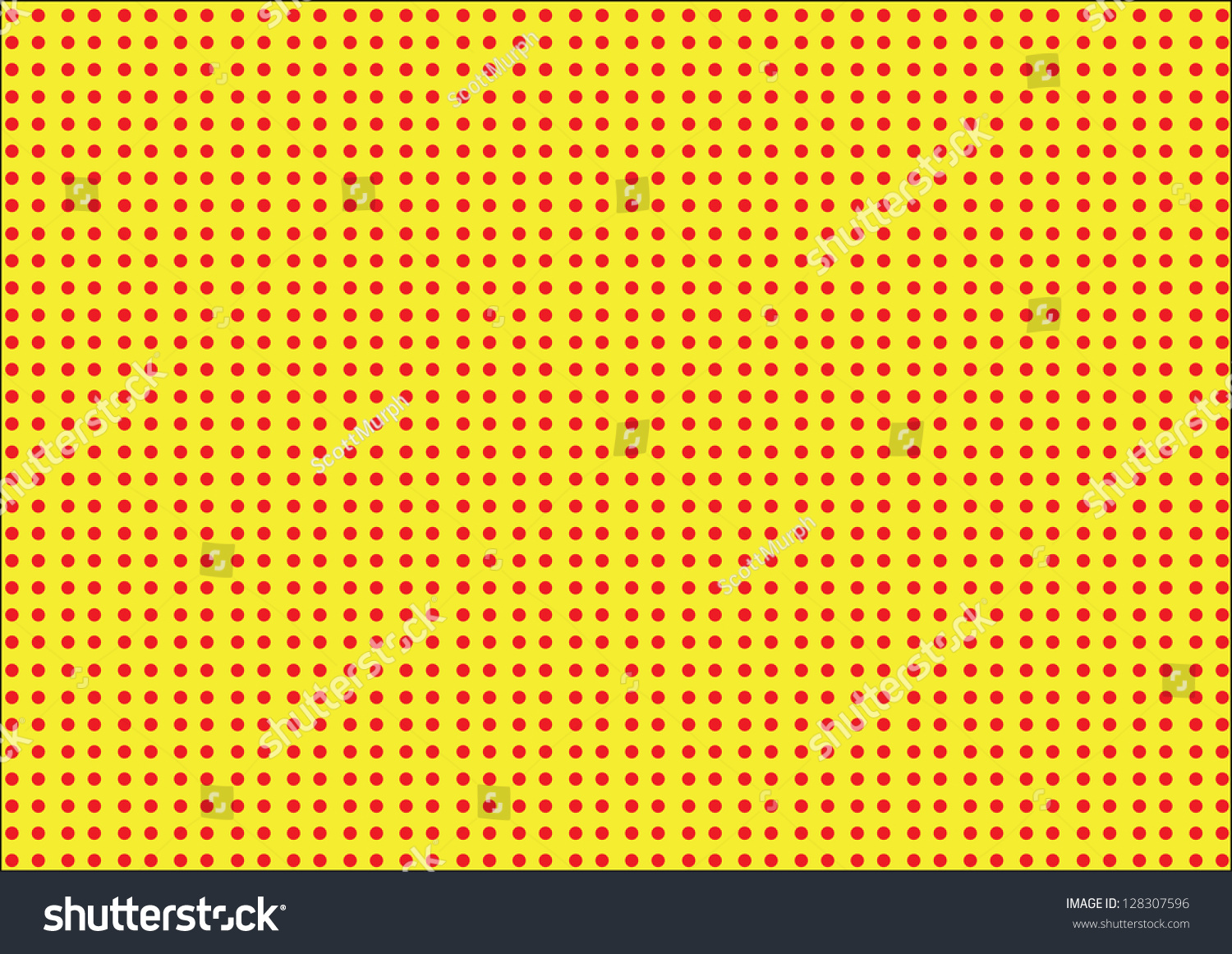 Red Dots On A Yellow Background Stock Photo 128307596 : Shutterstock