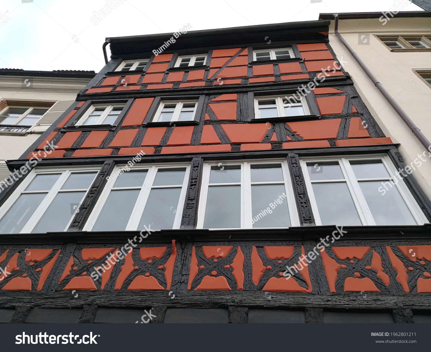 Red Facade Medieval Building Dated 1537 Stock Photo (Edit Now) 1962801211