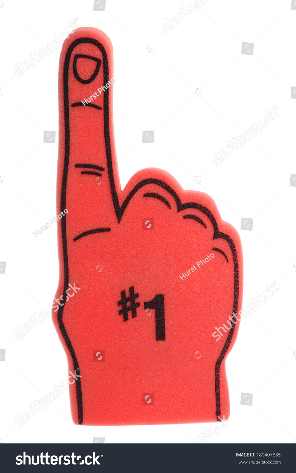 Red Foam Finger 1 Stock Photo 180407885 - Shutterstock