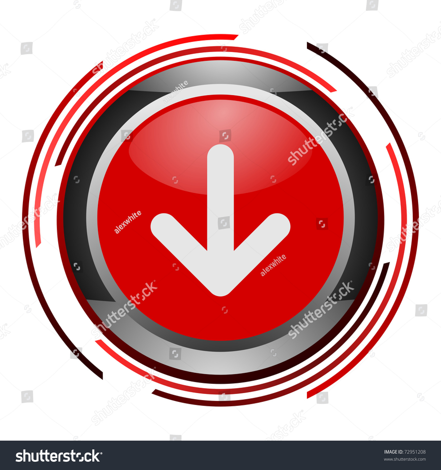 Red Glossy Arrow Button Stock Photo 72951208 : Shutterstock