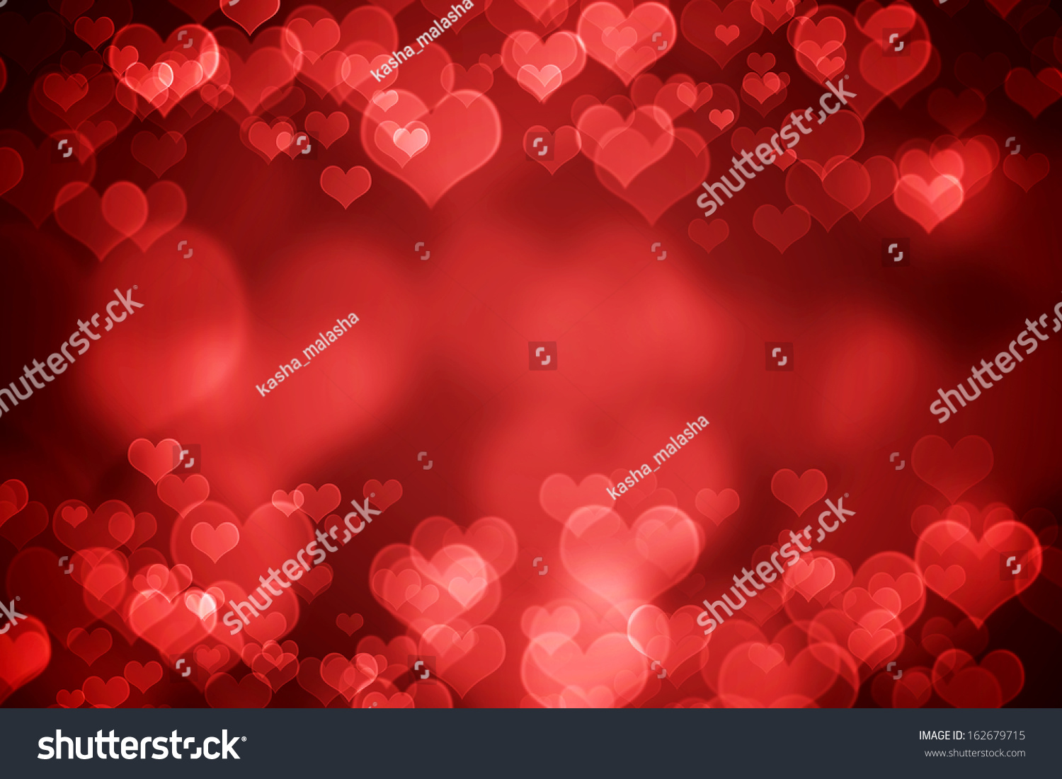 Red Glowing Heart Shaped Bokeh Valentines Stock Illustration 162679715 ...