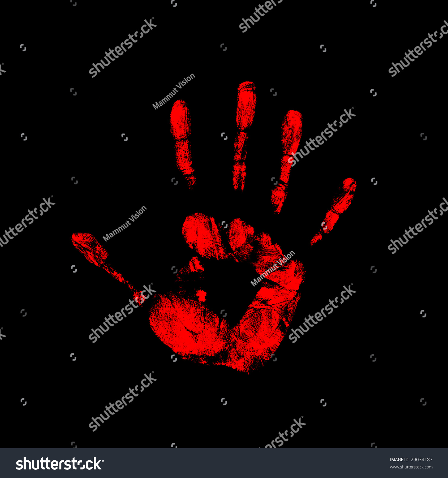 Red Hand On Black Background Stock Photo 29034187 : Shutterstock