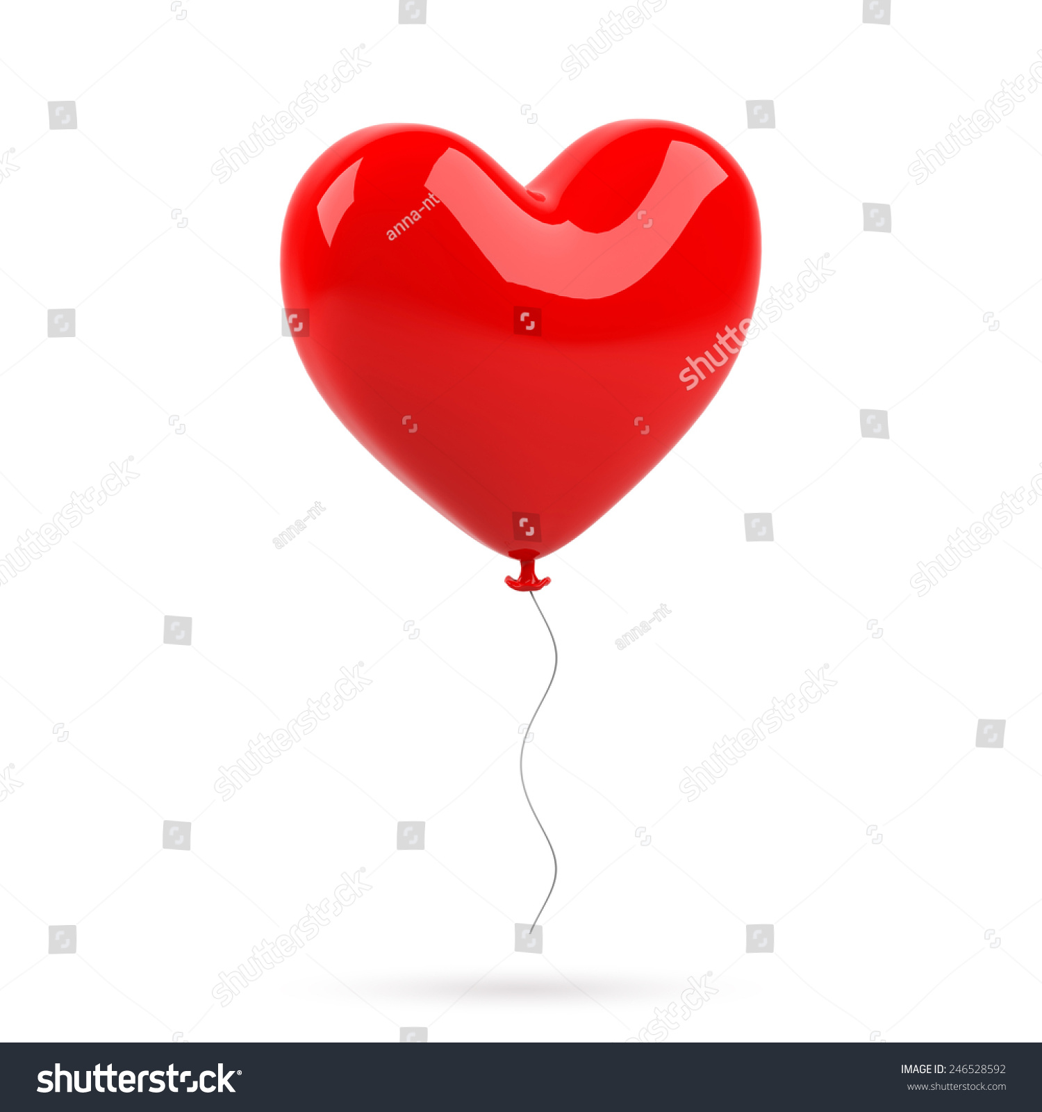 Red Heart Balloons On White Background Stock Illustration 246528592 ...