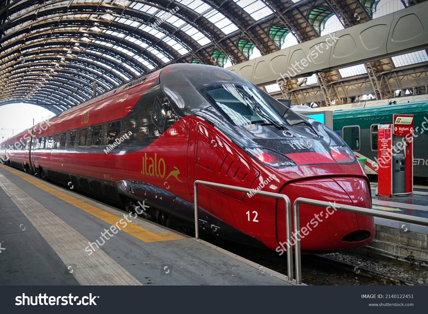 Red High Speed Train Central Railway Stock Photo 2140122451 | Shutterstock