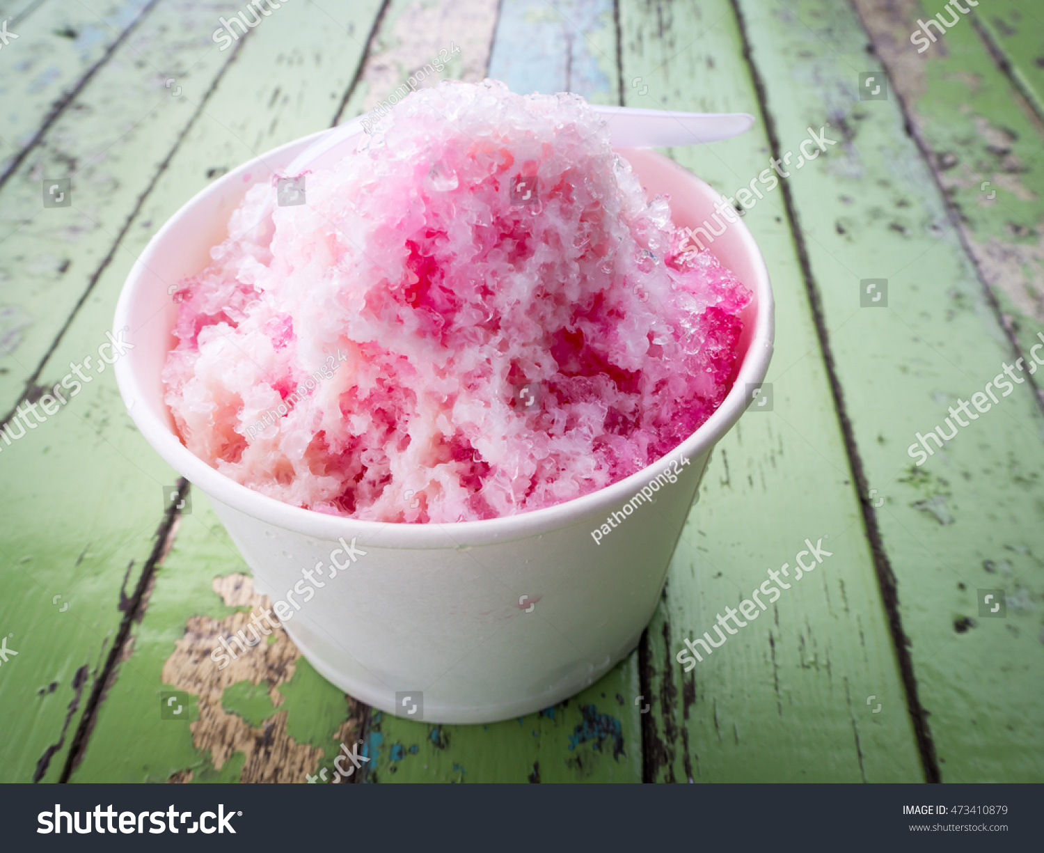 Red Ice Sweet Milk Form Blow Stock Photo Edit Now 473410879