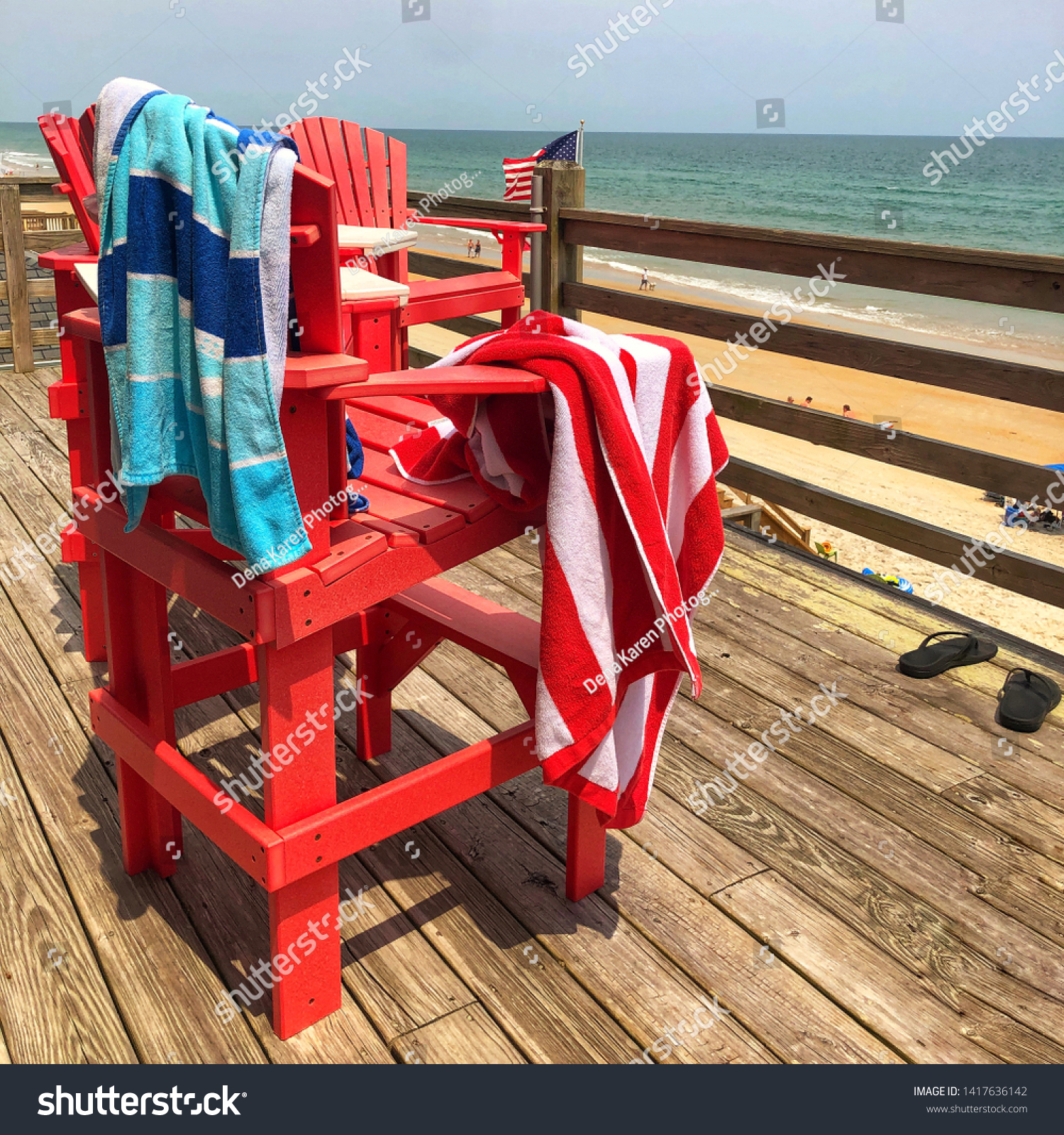 red white and blue beach towels