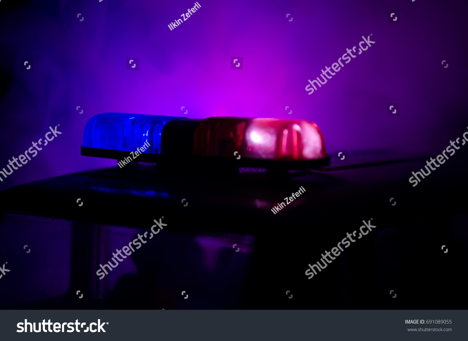 Red Light Flasher Atop Police Car Stock Photo Edit Now