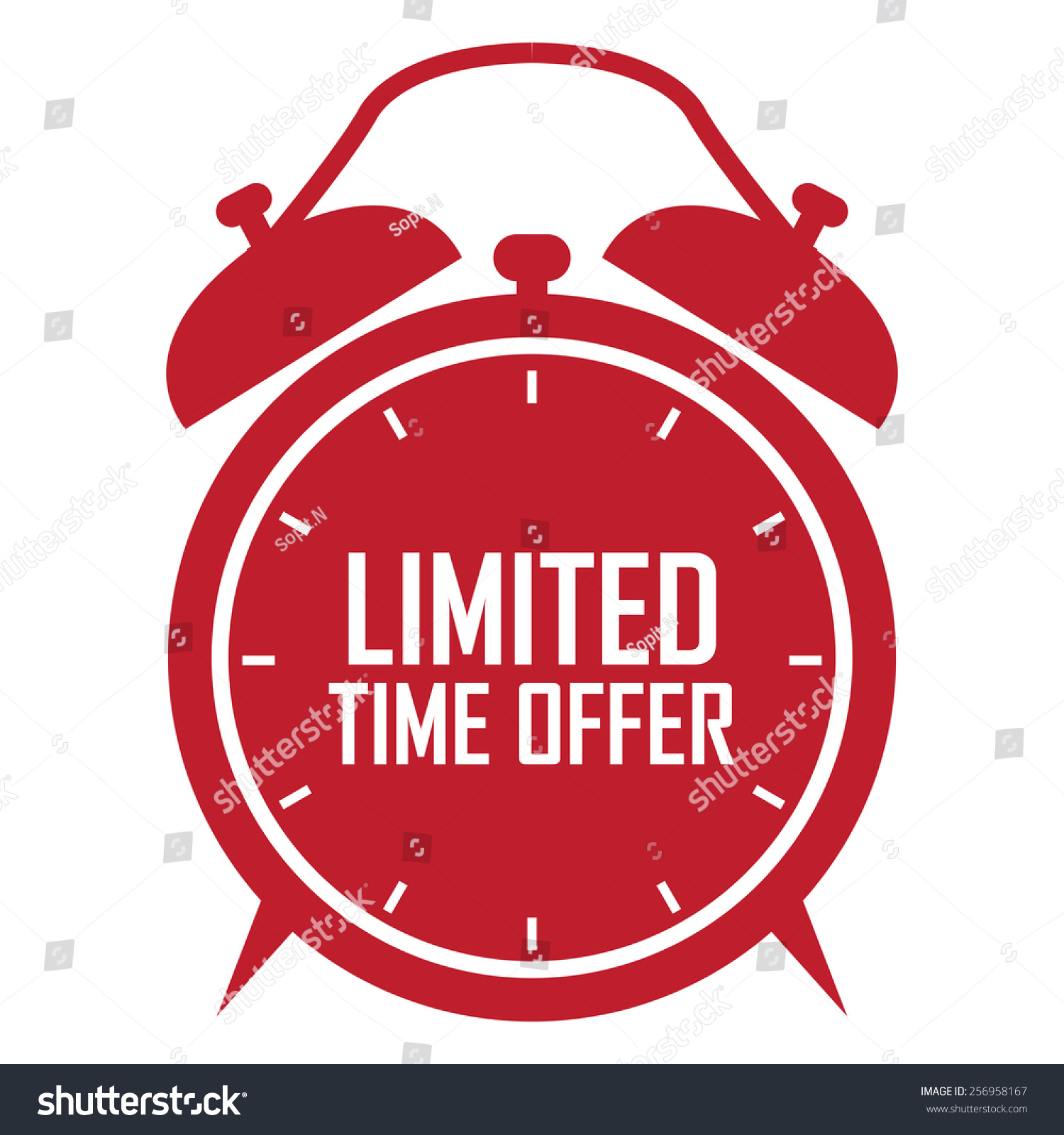 Red Limited Time Offer On Alarm のイラスト素材