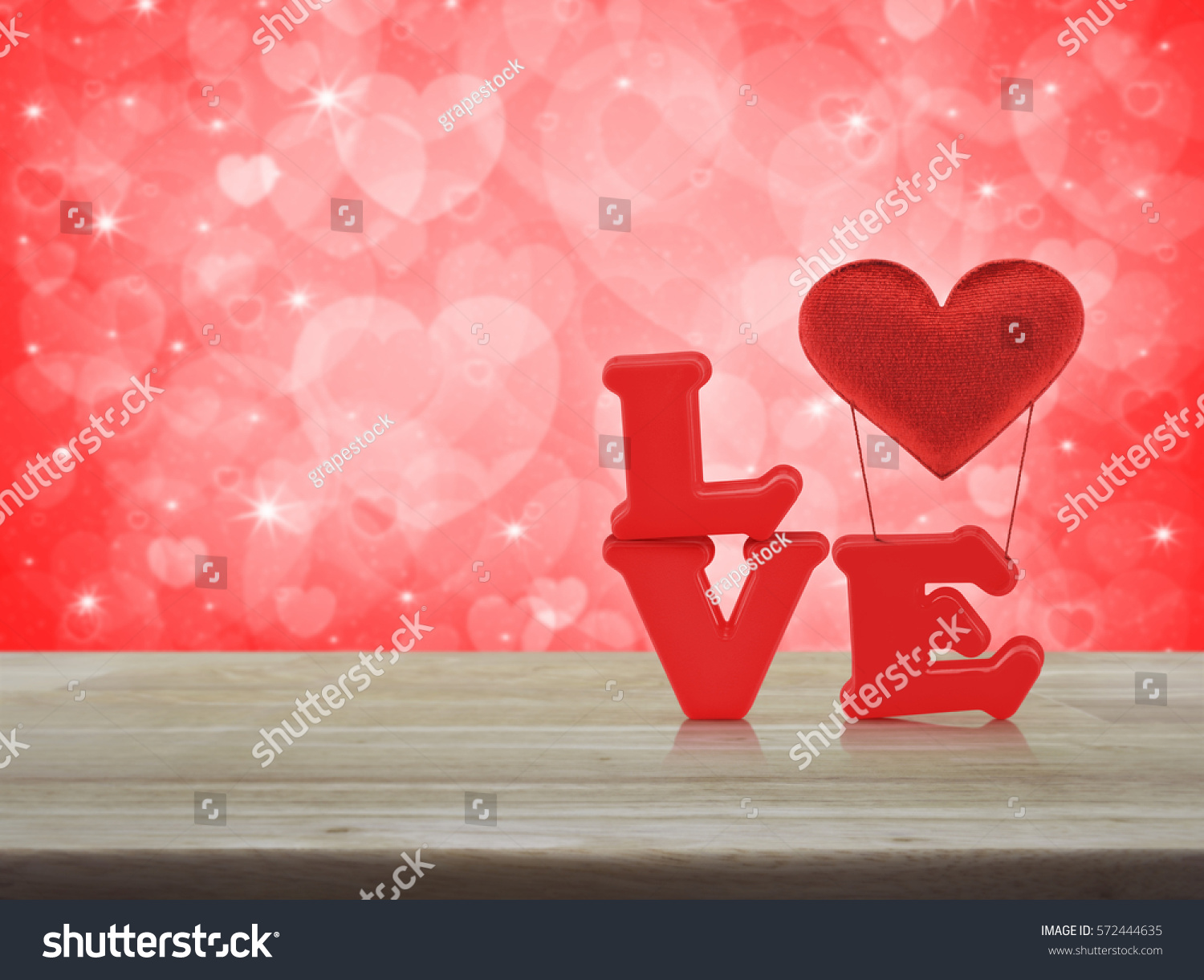 Red Love Alphabet Fabric Heart On Stock Photo Edit Now 572444635