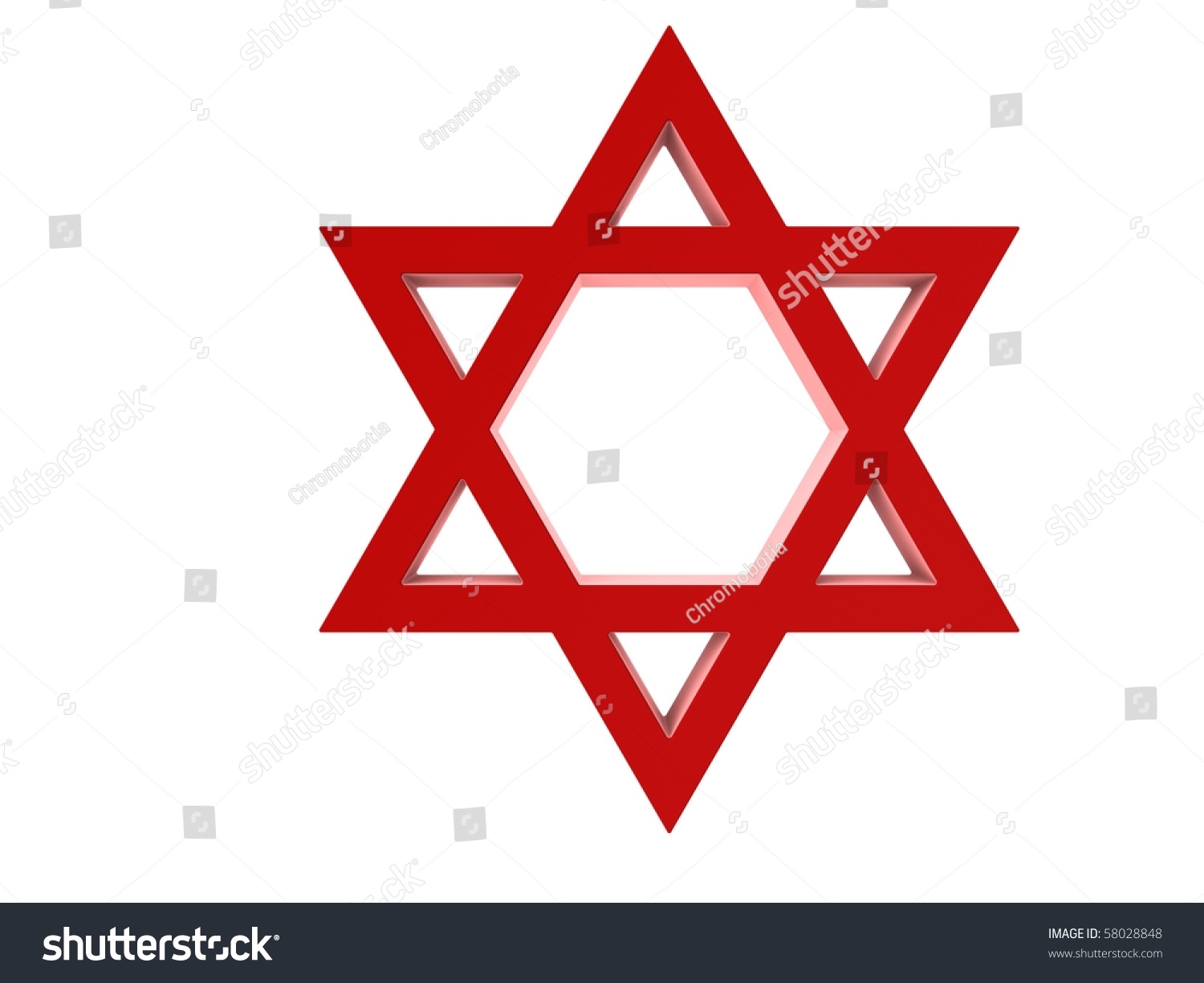 Red Magen David Stock Photo 58028848 : Shutterstock