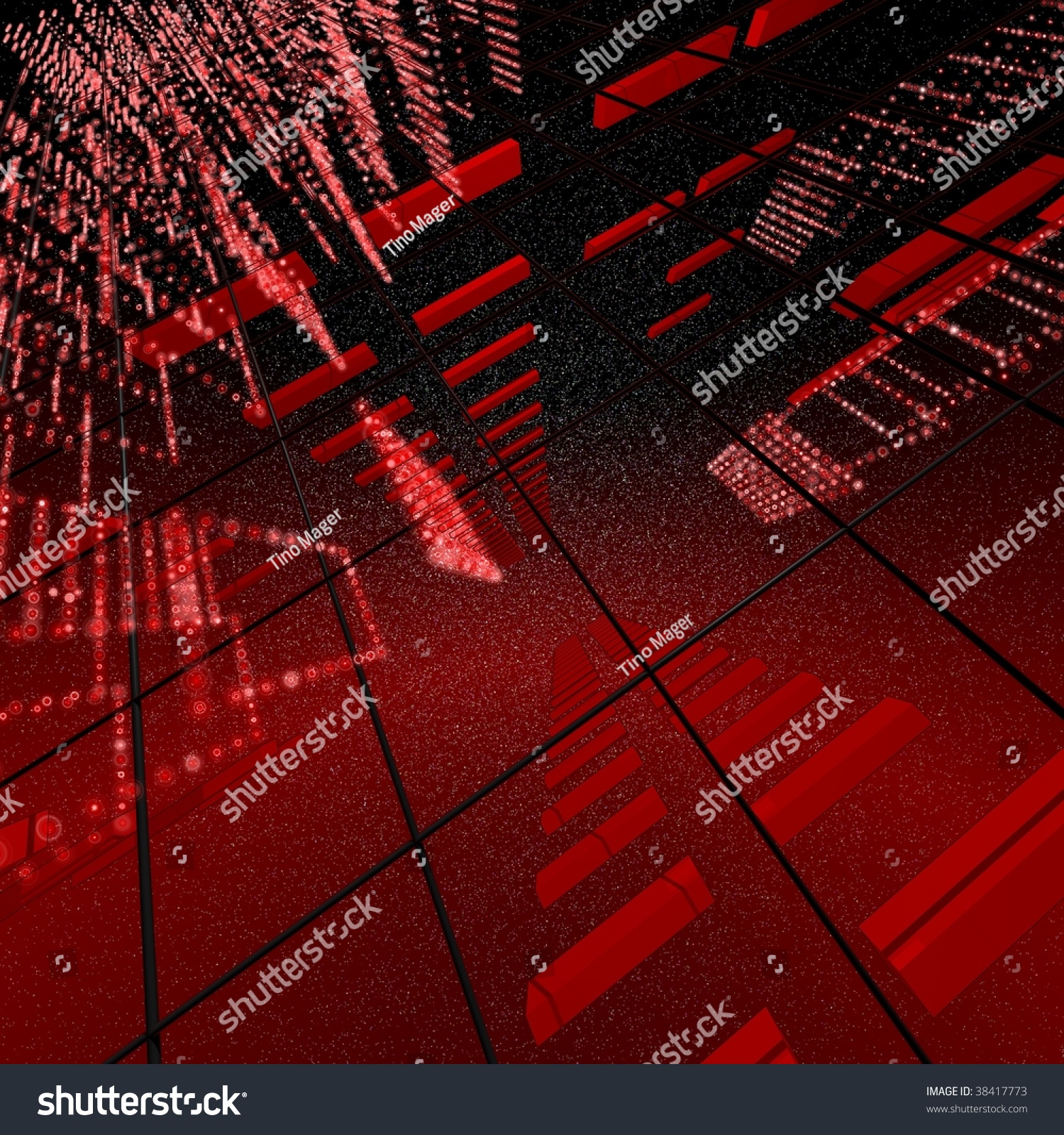 Red Matrix Background Stock Photo 38417773 : Shutterstock