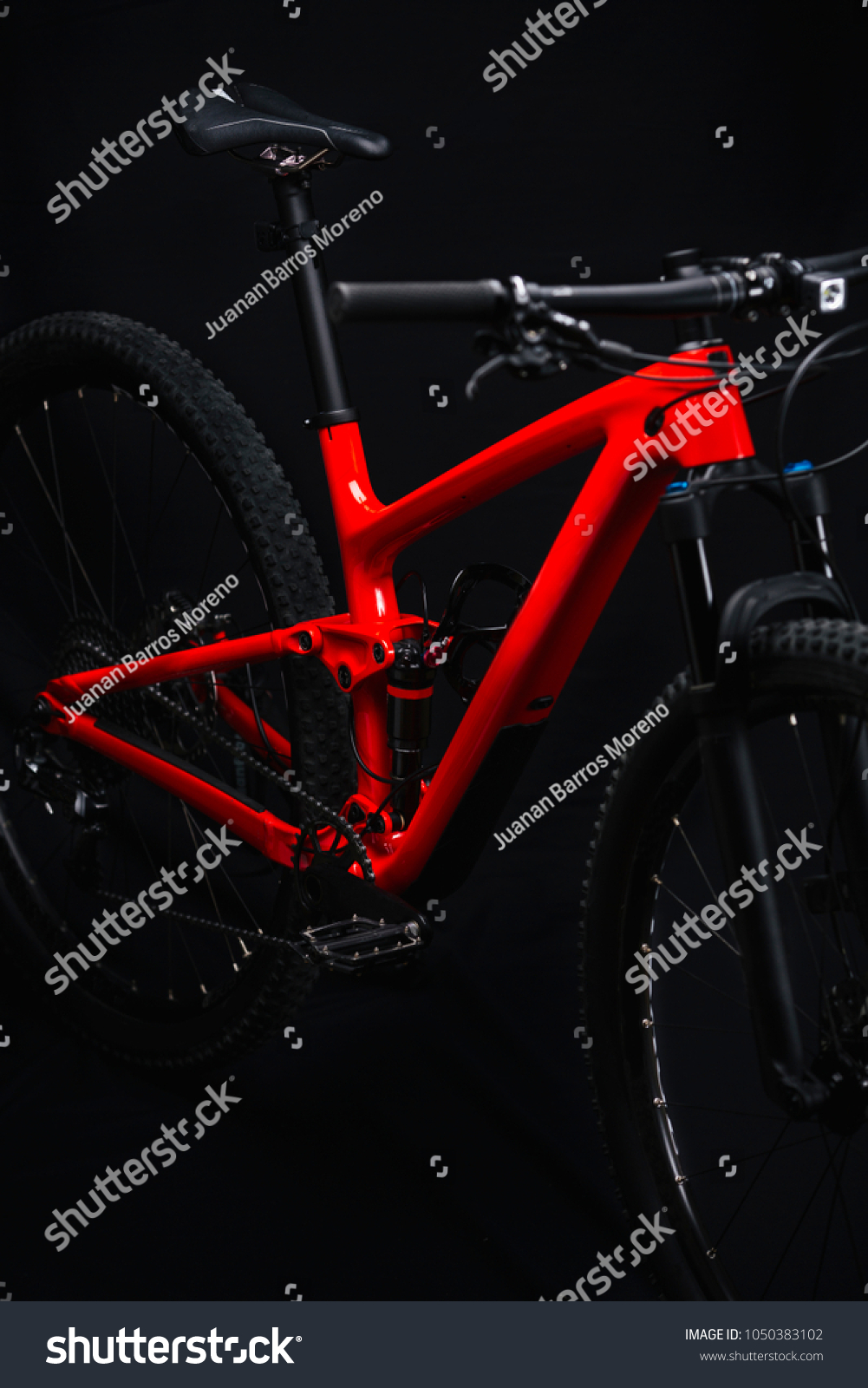 black red mountain bike