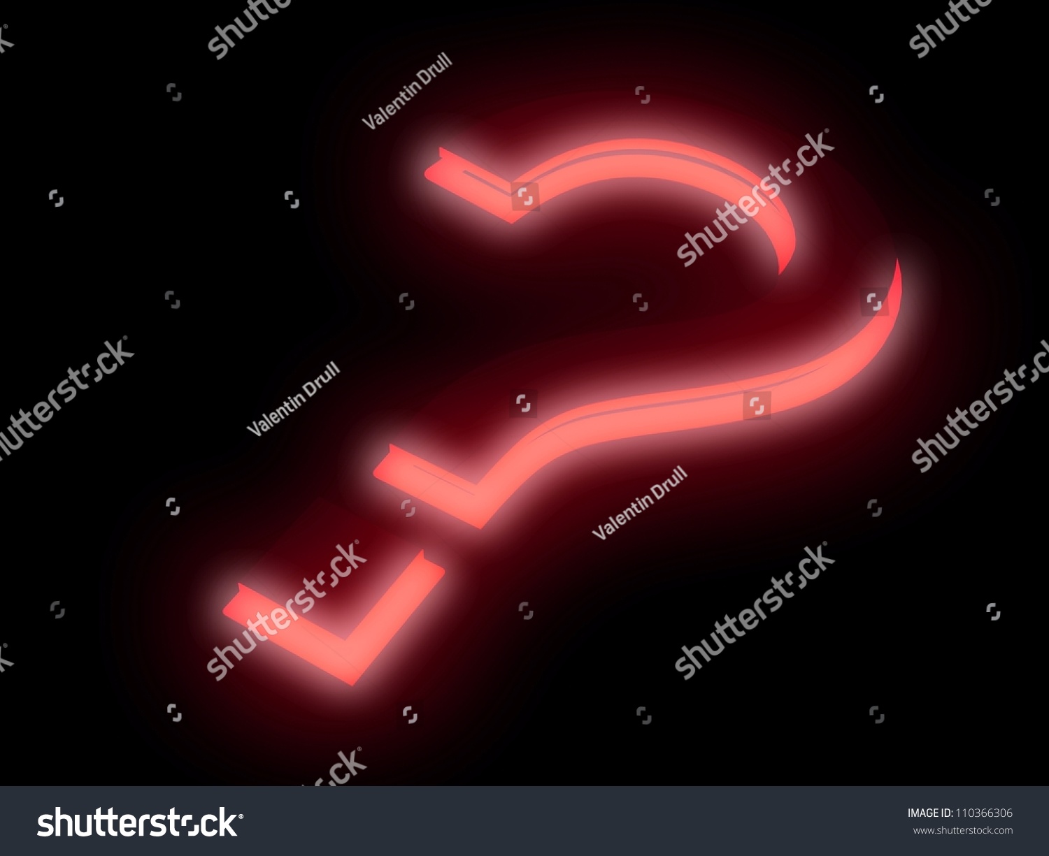 Red Neon Question Mark Stock Illustration 110366306 - Shutterstock