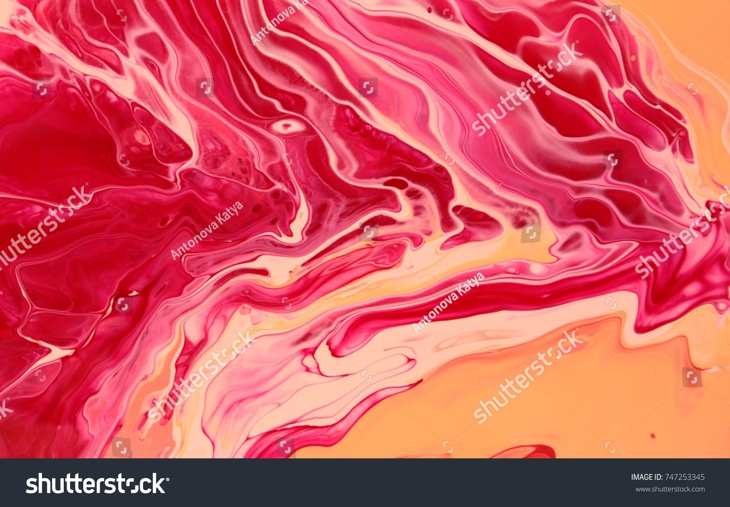 Red Orange Yellow Marble Abstract Art Stock Illustration 747253345 ...