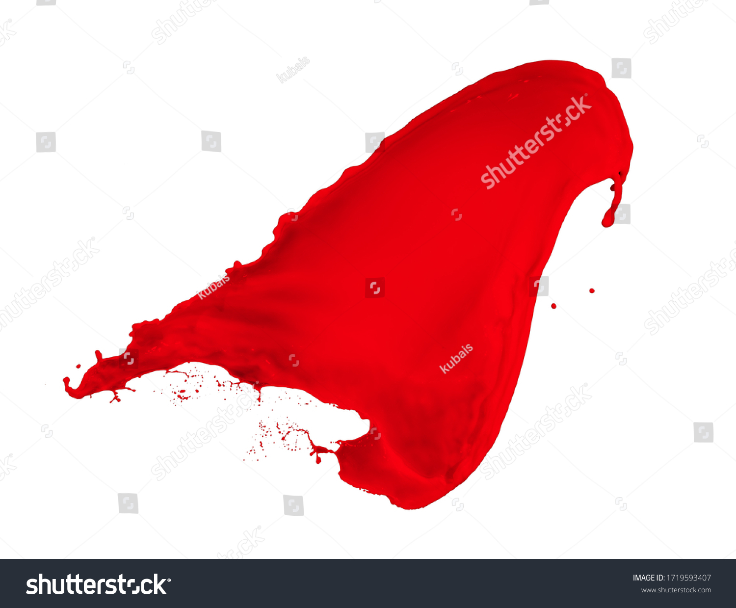 Red Paint Splash Isolated On White Stock Photo (Edit Now) 1719593407