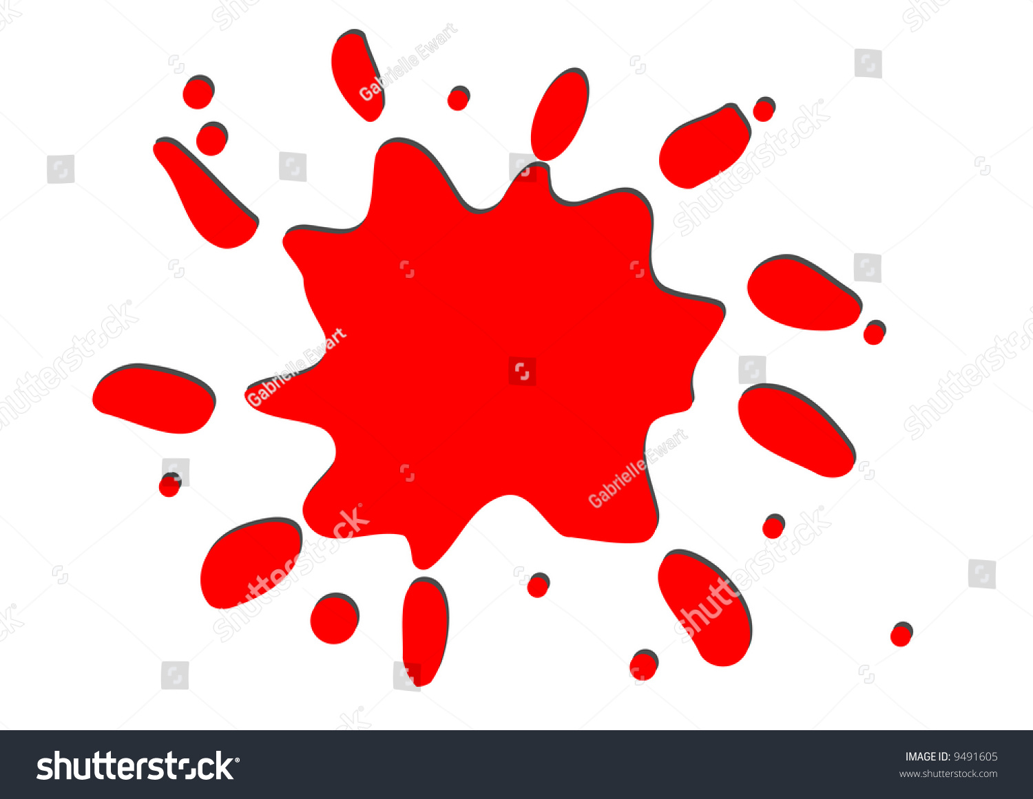 Red Paint Splat Stock Photo 9491605 : Shutterstock