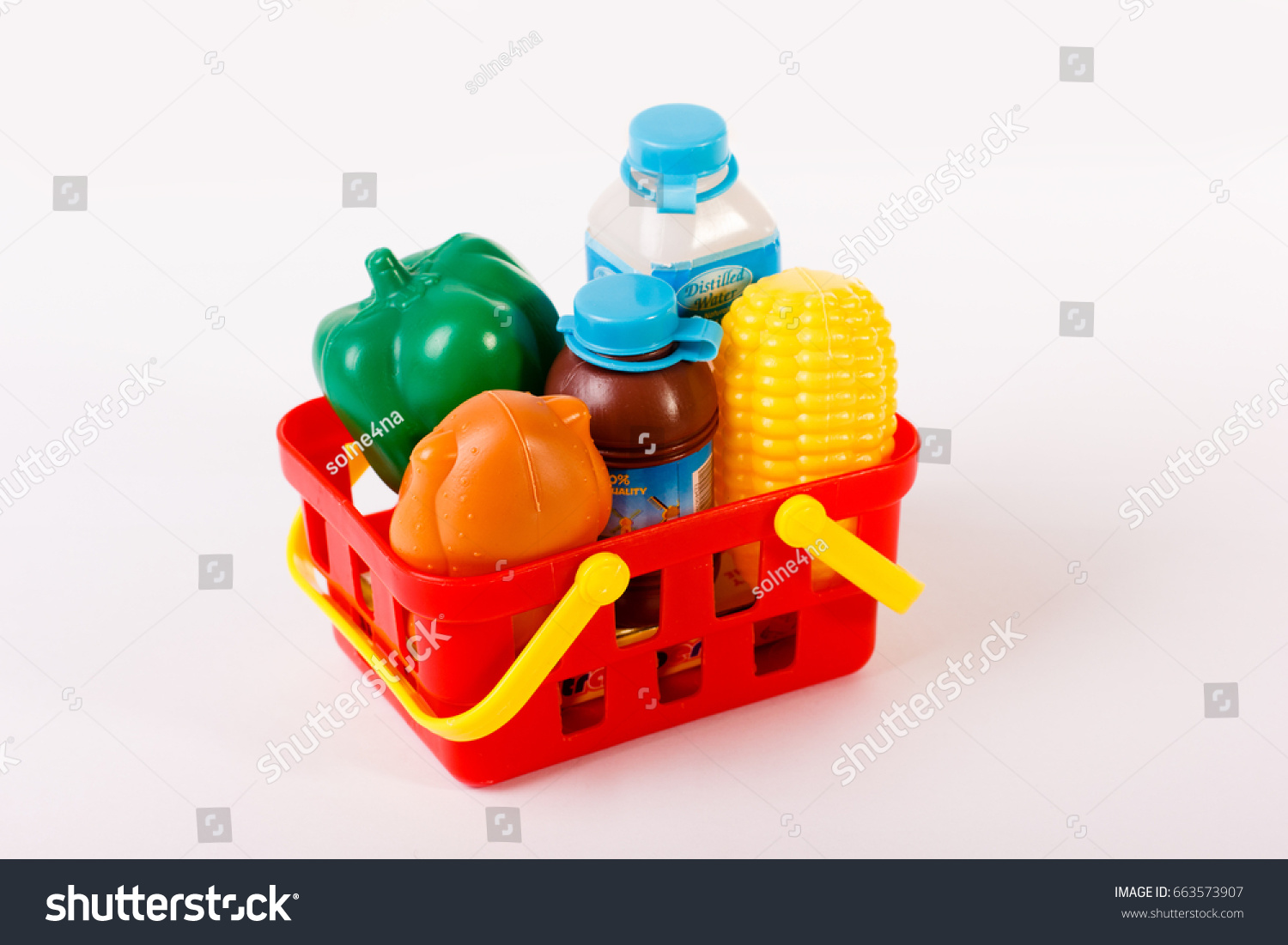 toy shopping basket wooden