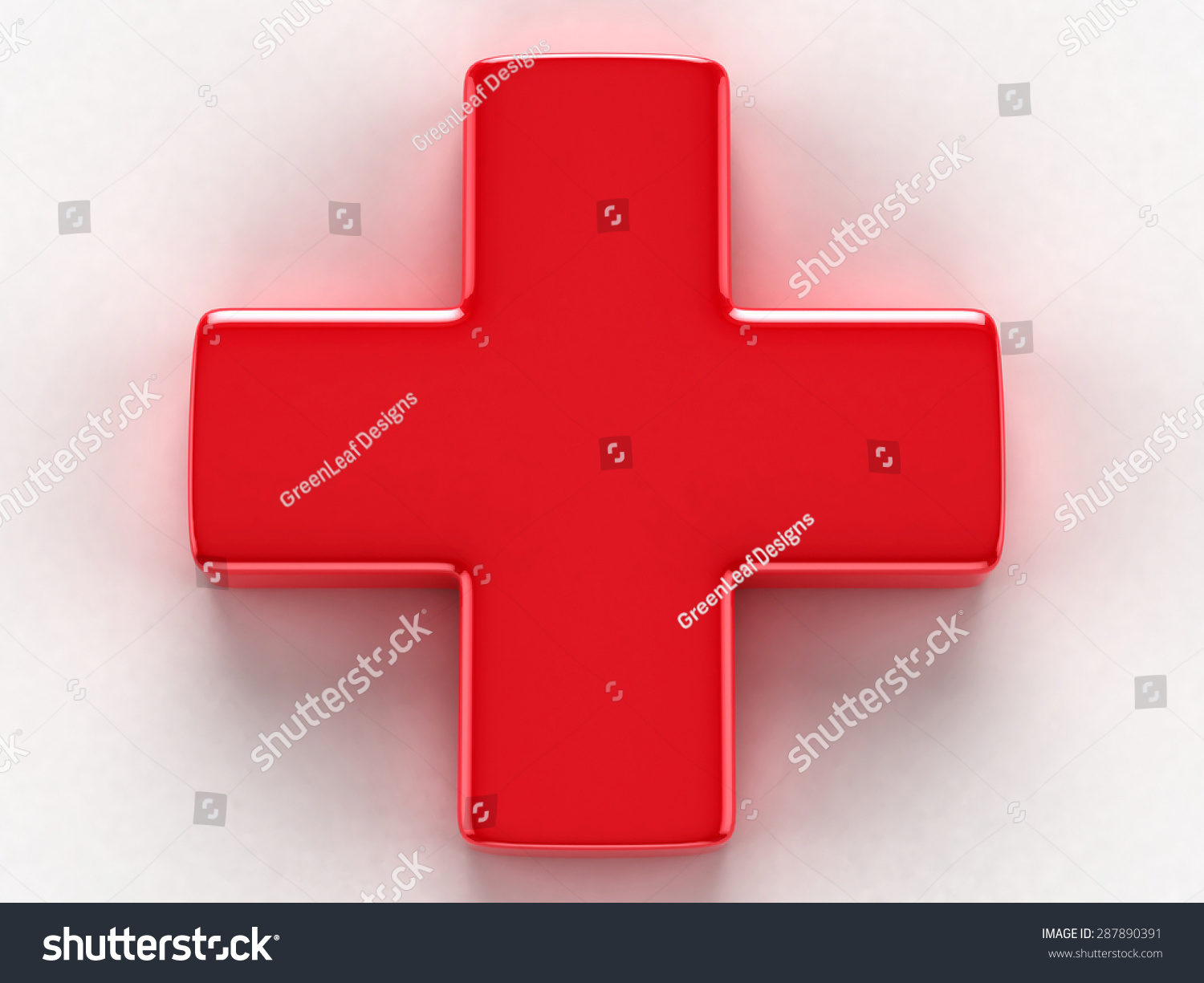 Red Plus Sign On White Background Stock Illustration 287890391 ...
