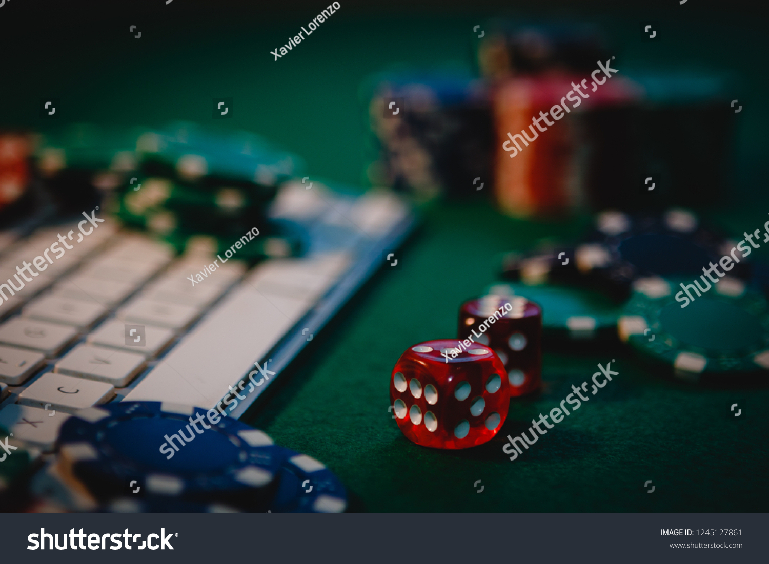 Red Poker Side On Focus Side Stock Photo Edit Now