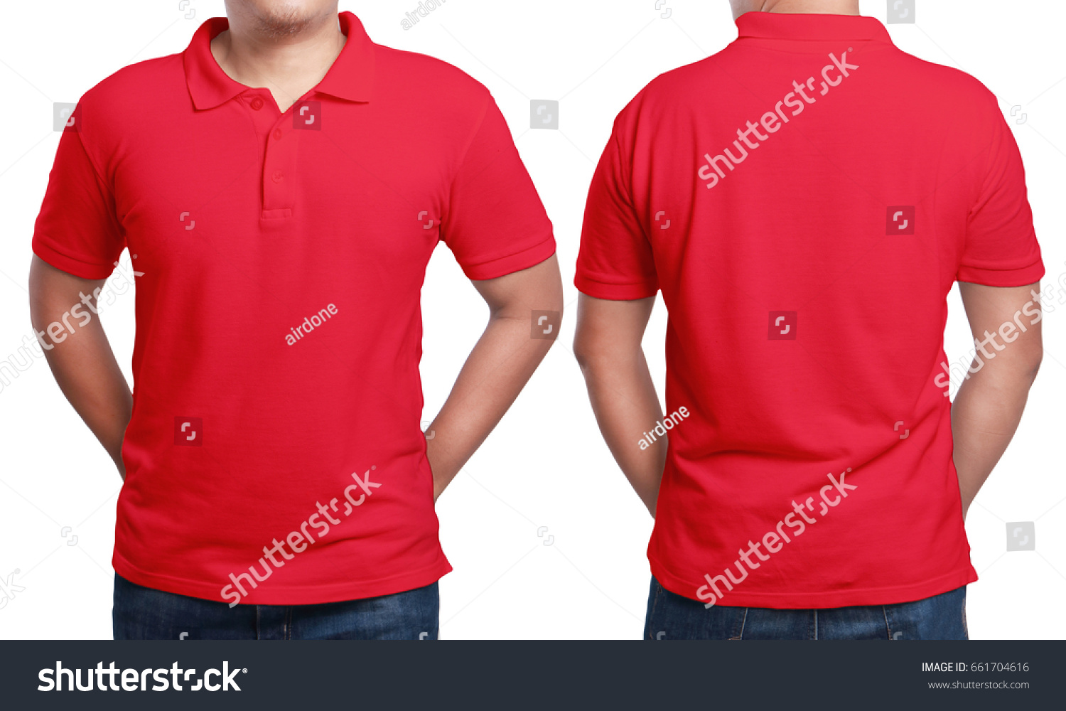 Download Red Polo Tshirt Mock Up Front Stock Photo 661704616 - Shutterstock