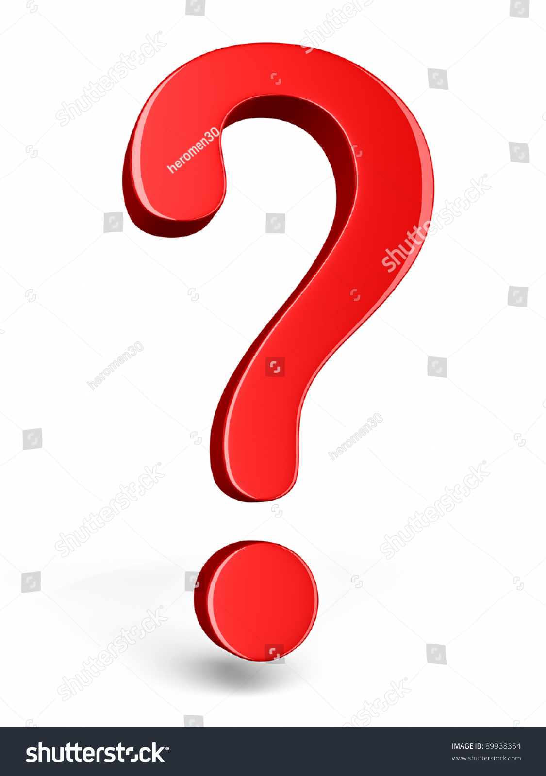 Red Question Mark Render Isolated On Stock Illustration 89938354