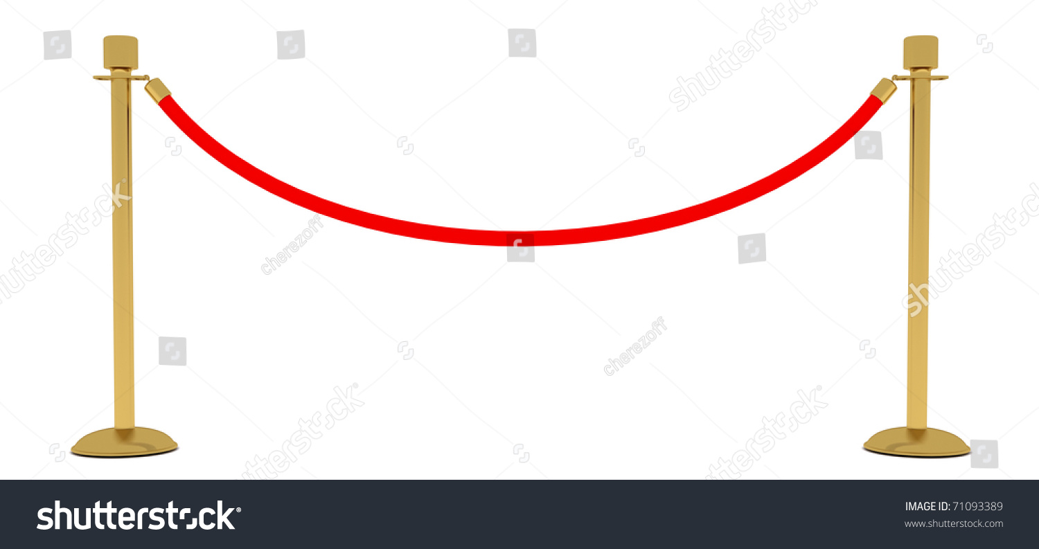 Red Rope Barrier Stock Photo 71093389 : Shutterstock