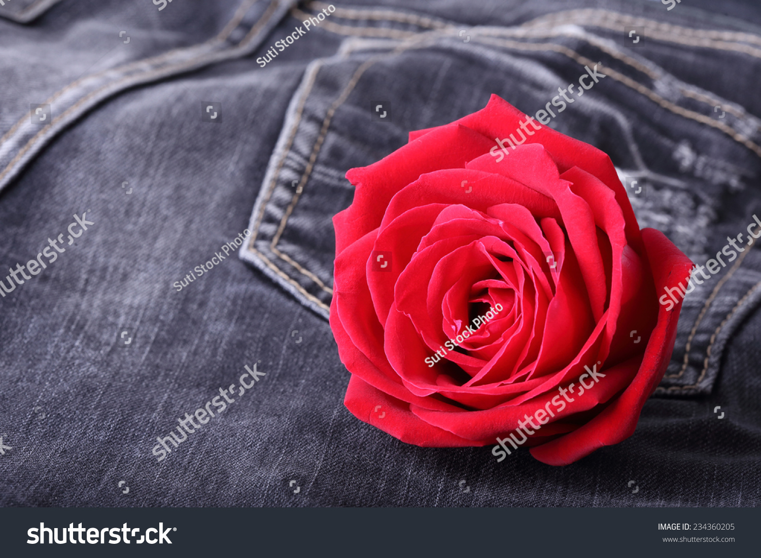 black jeans with red roses