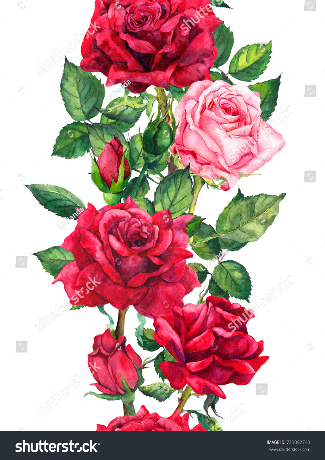 red roses flowers floral seamless border stock illustration 723092740 https www shutterstock com image illustration red roses flowers floral seamless border 723092740