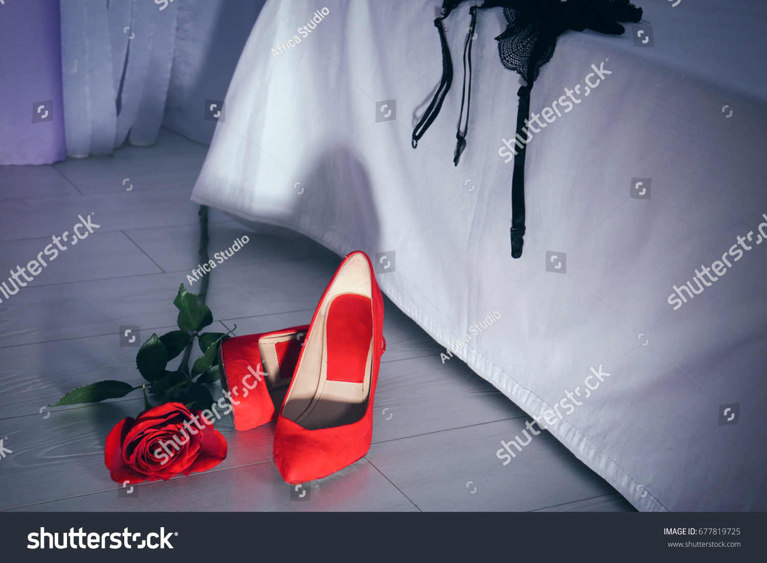 red bedroom shoes