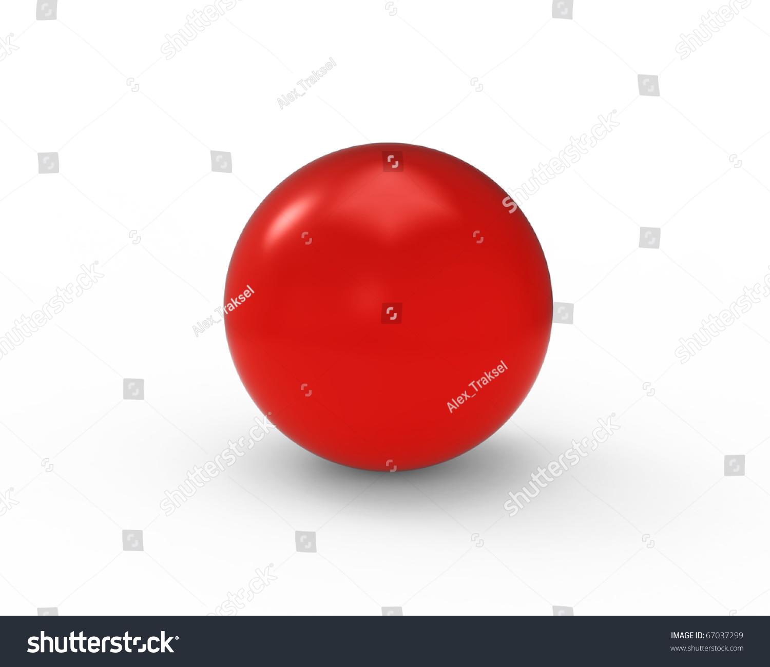 Red Sphere Isolated On White Background Stock Photo 67037299 : Shutterstock