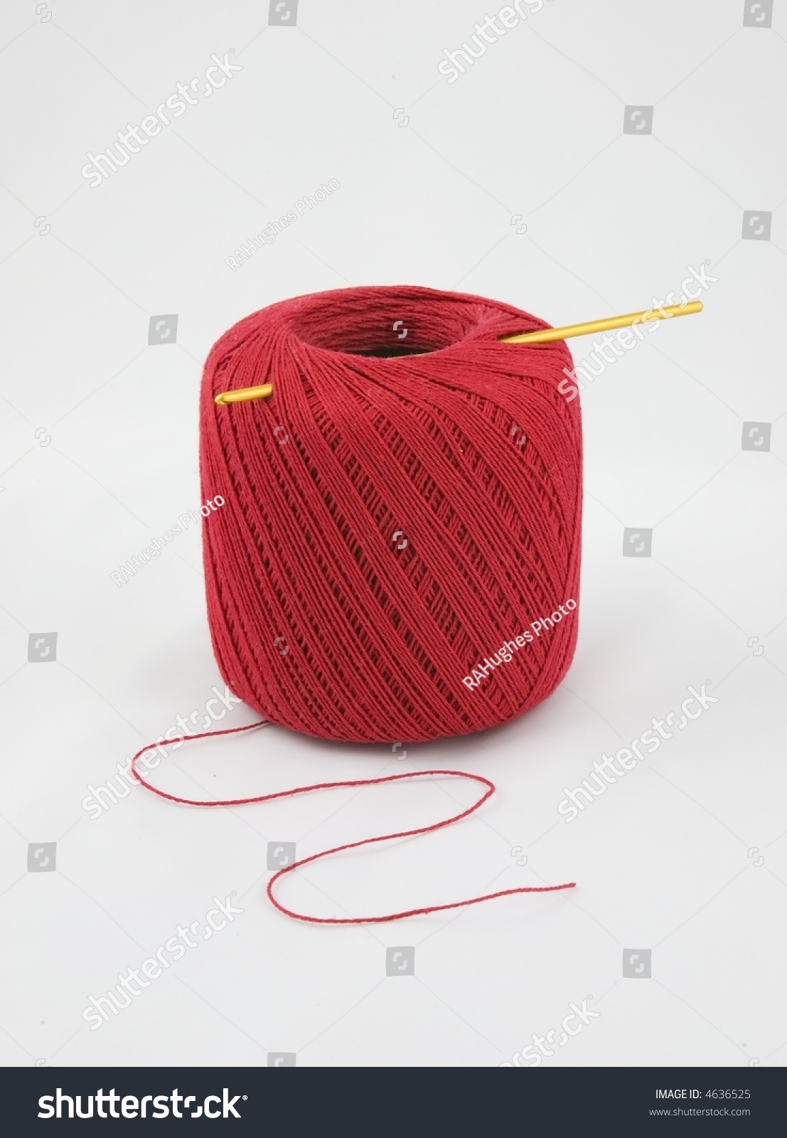 red spool yarn gold needle stock photo royalty free 4636525