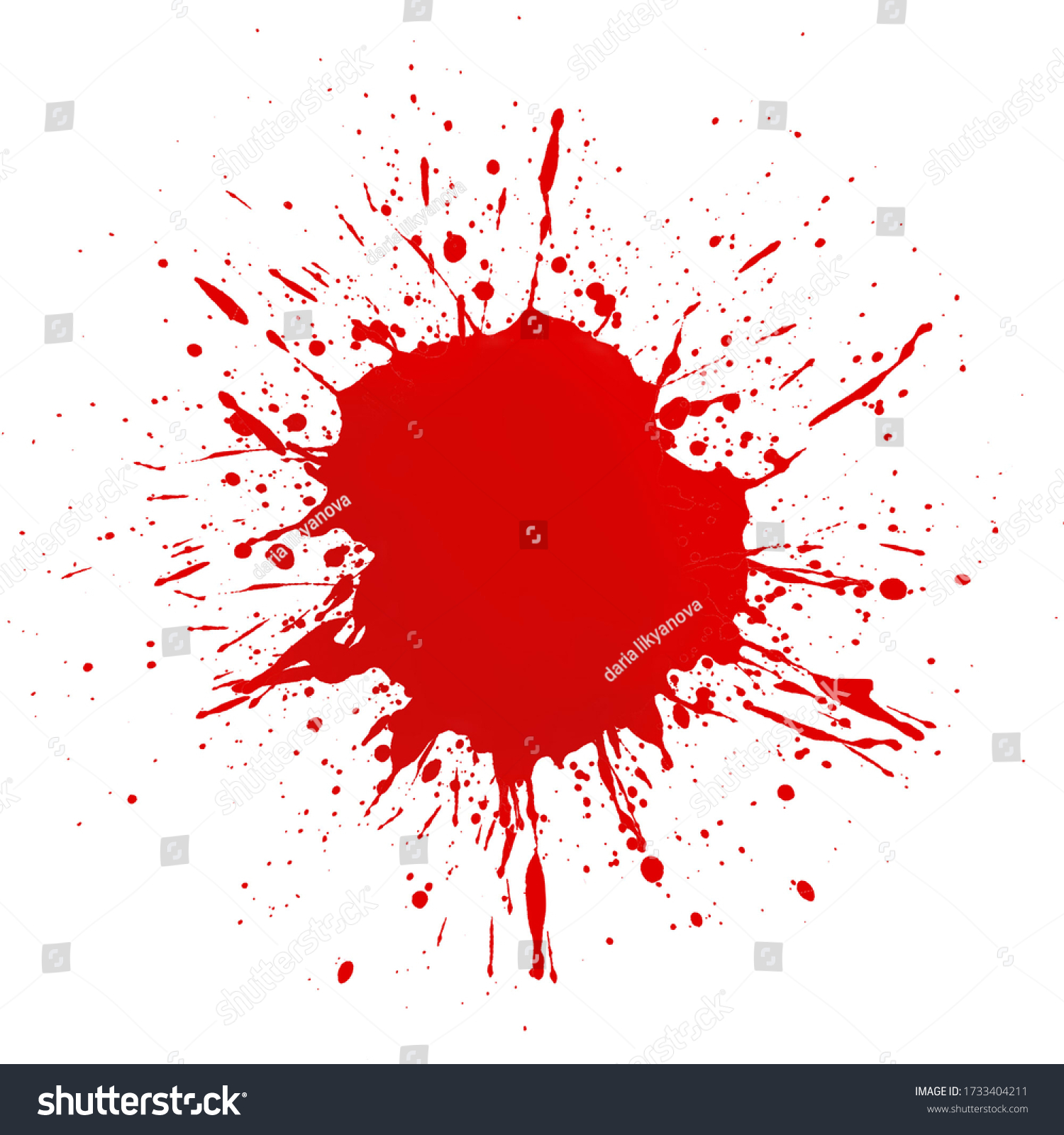 Red Spot Blood Splatter Solid Color Stock Illustration 1733404211