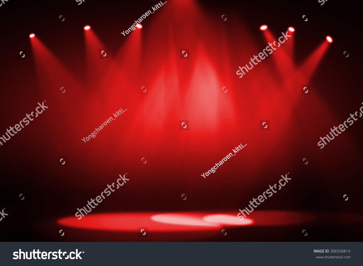 Red Stage Background Stock Illustration 306556814