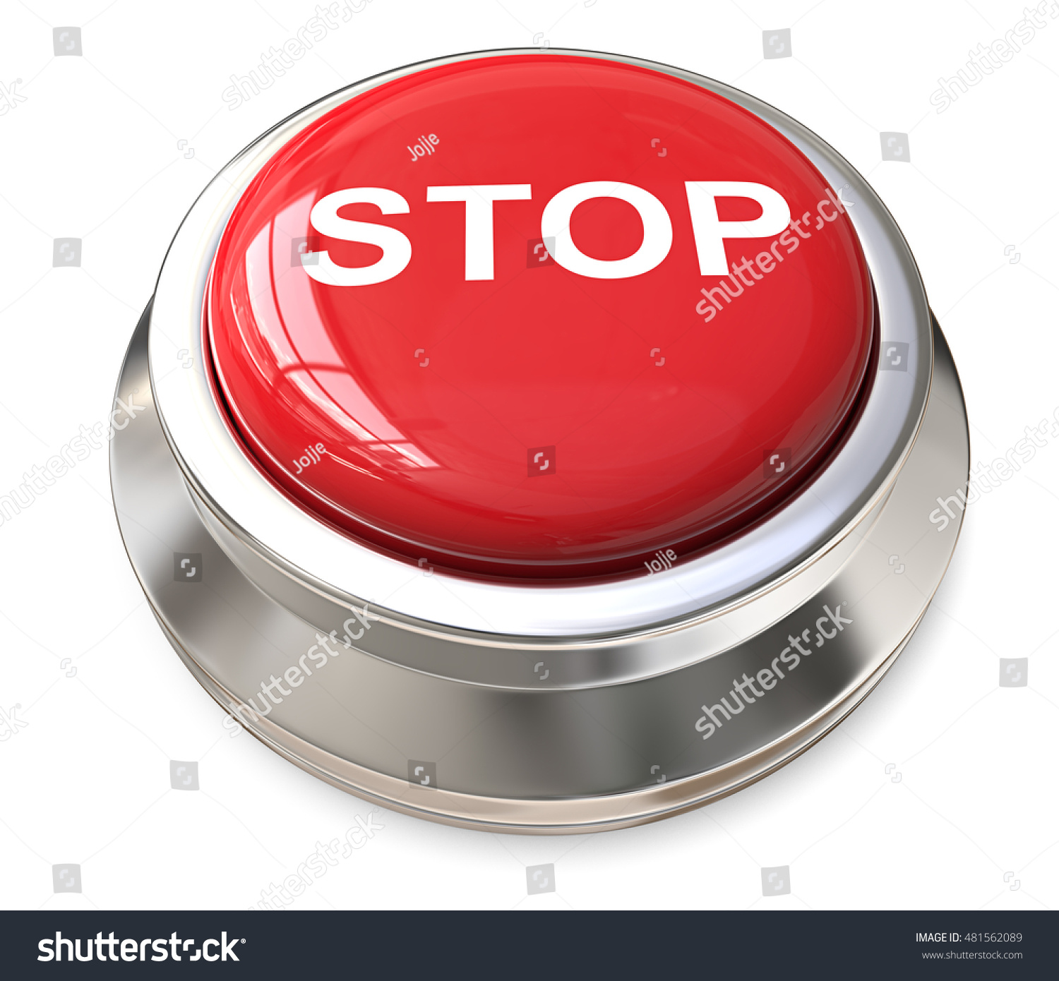 Red Stop Button 3d Render Red Stock Illustration 481562089 - Shutterstock