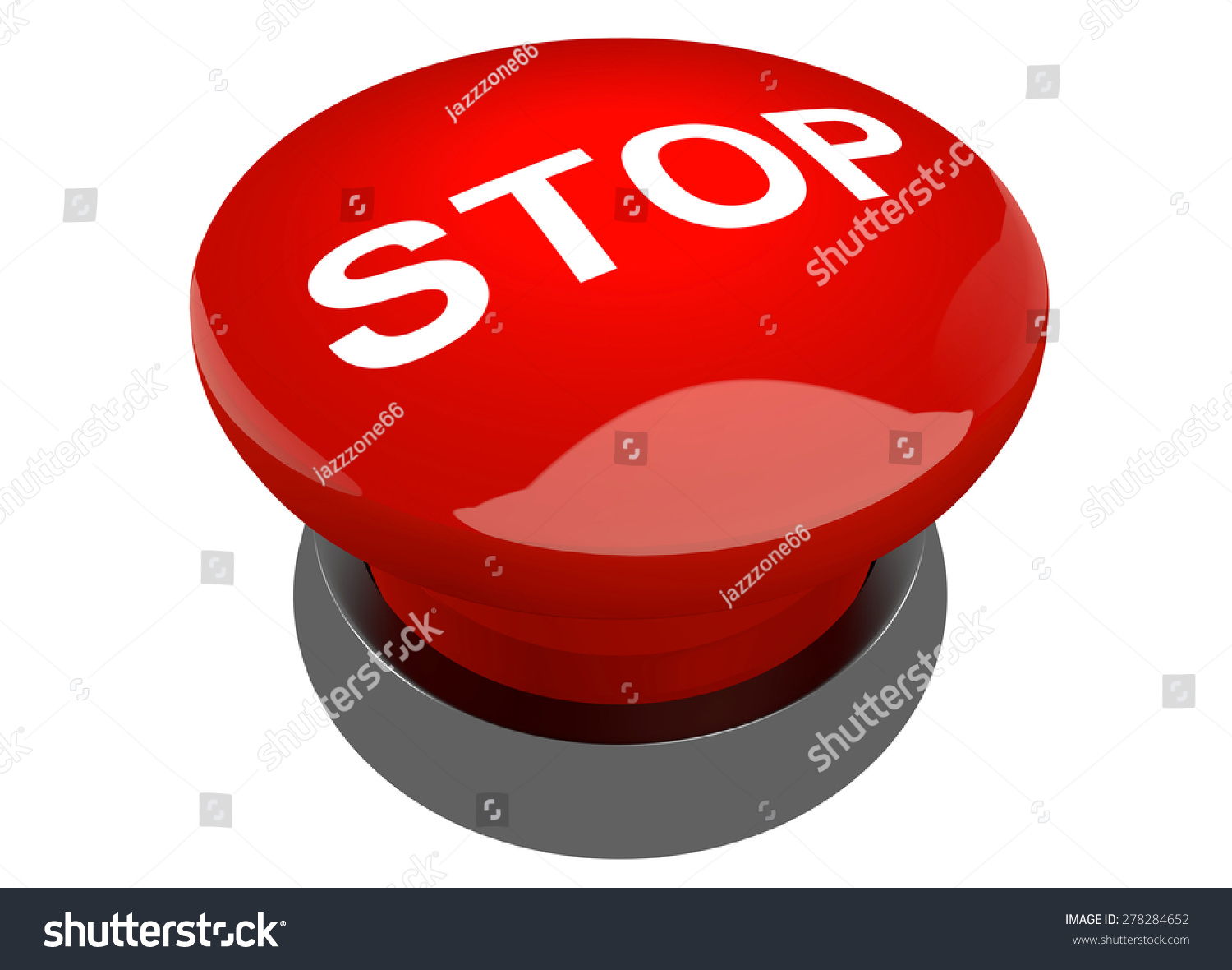 Red Stop Buzzer Button Stock Illustration 278284652 - Shutterstock