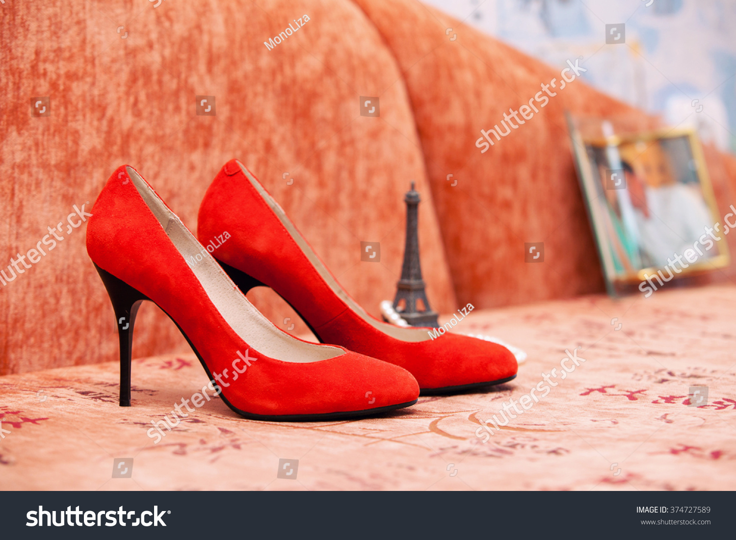 orange wedding shoes for bride