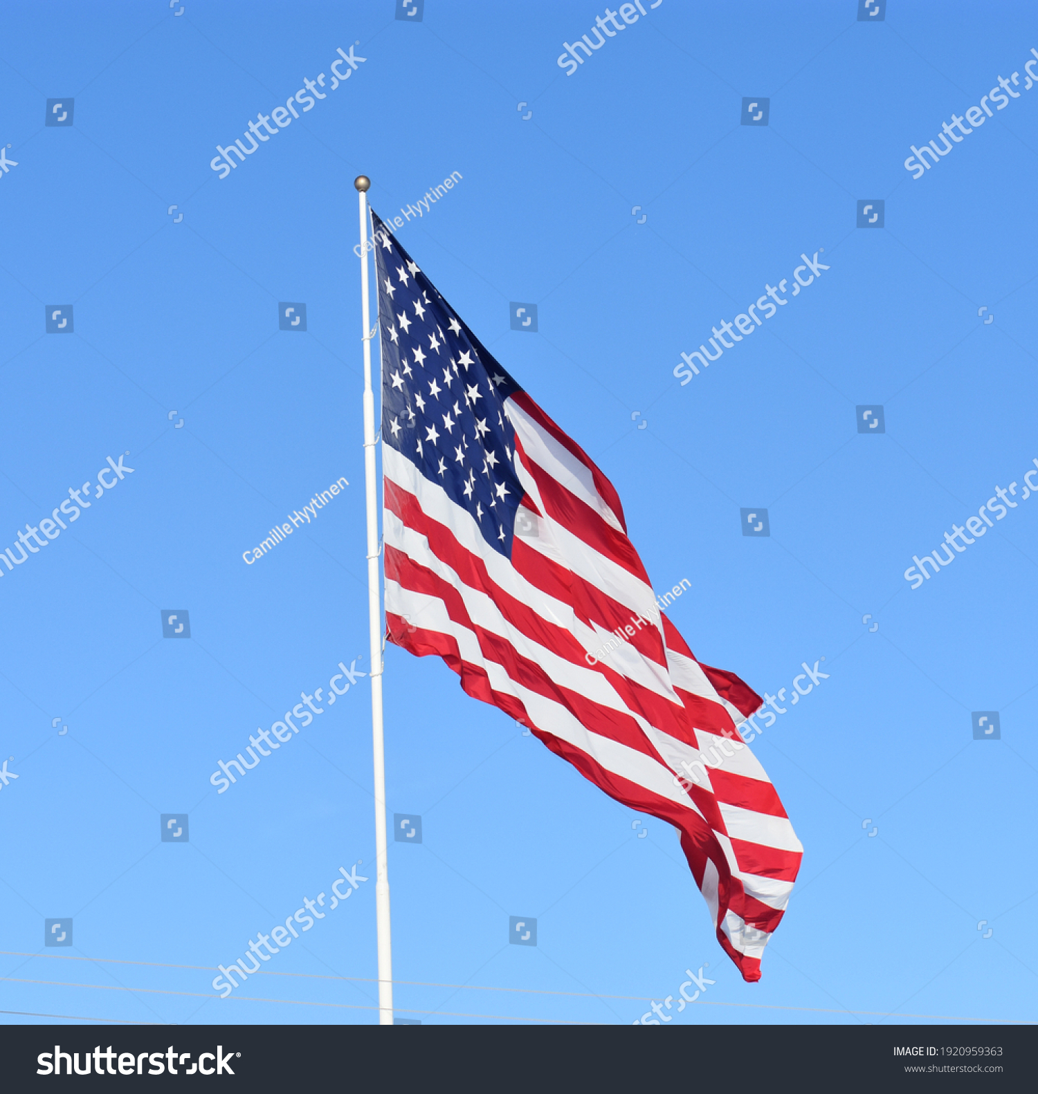 Red White Blue American Flag Waving Stock Photo 1920959363 Shutterstock