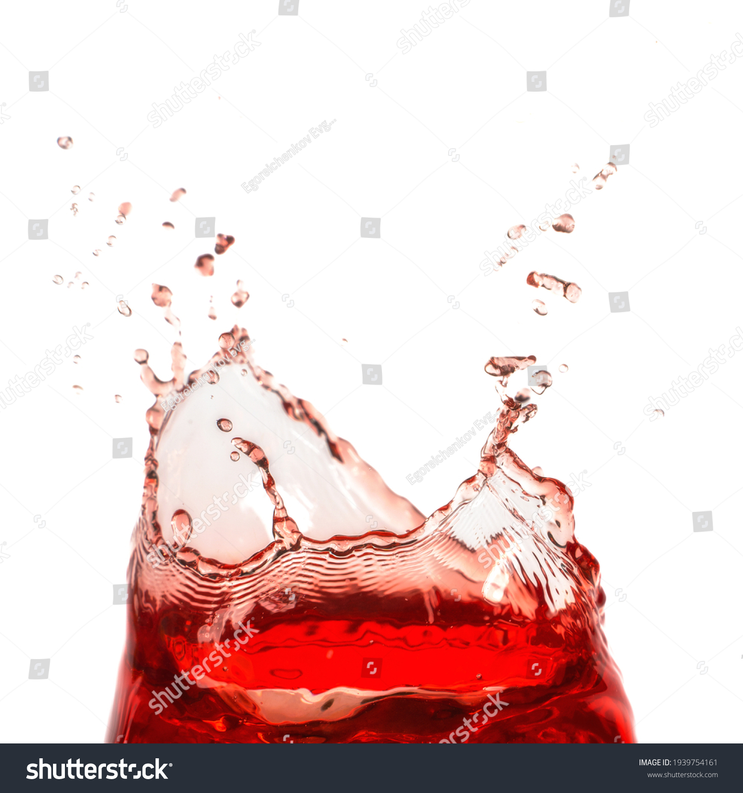 Red Wine Splash Isolated On White Stock Photo 1939754161 Shutterstock