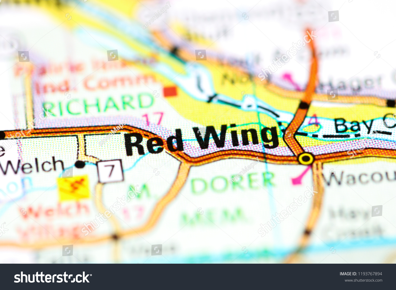 Red Wing Minnesota Map Red Wing Minnesota Usa On Map Stock Photo 1193767894 | Shutterstock